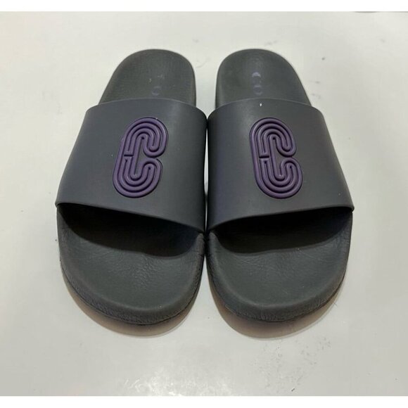 Coach Patch Logo Grey Slide Sandal Men's Size 9.0 - Picture 1 of 10